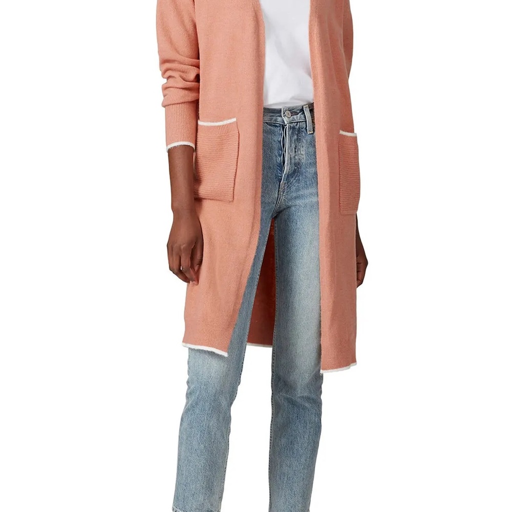 John + Jenn Peach Zane Long Cardigan